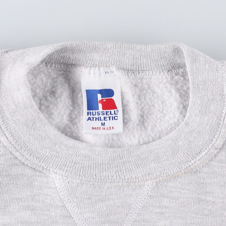 Vintage 90'S Russell ATHLETIC message print sweatshirt, made in the USA, size M, men's cotton gray type Vintage Second Hand