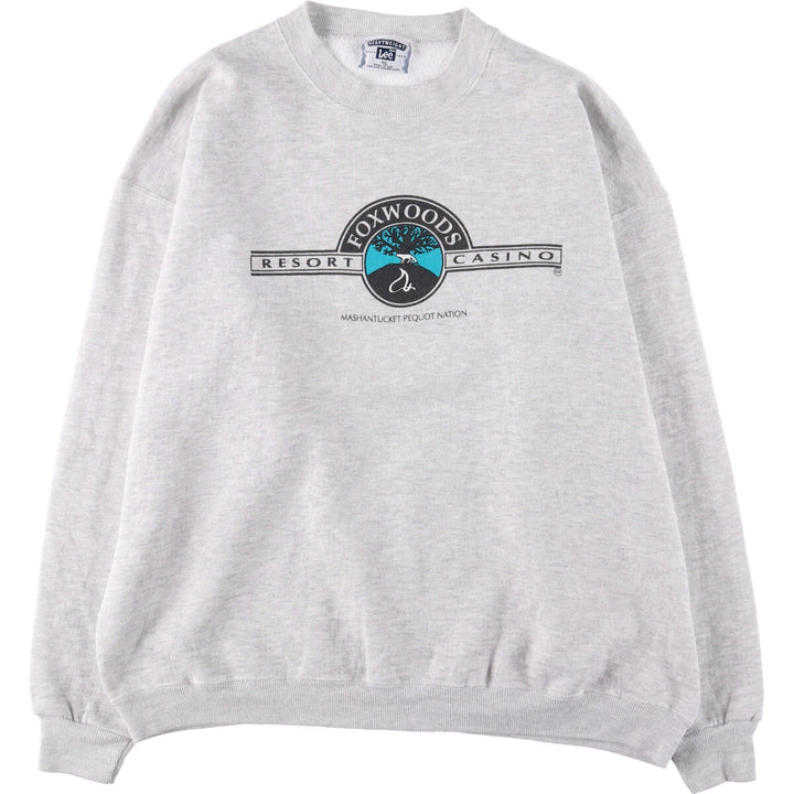 Vintage 90'S Lee printed sweatshirt, made in the USA, men's size XL cotton gray type Vintage Second Hand