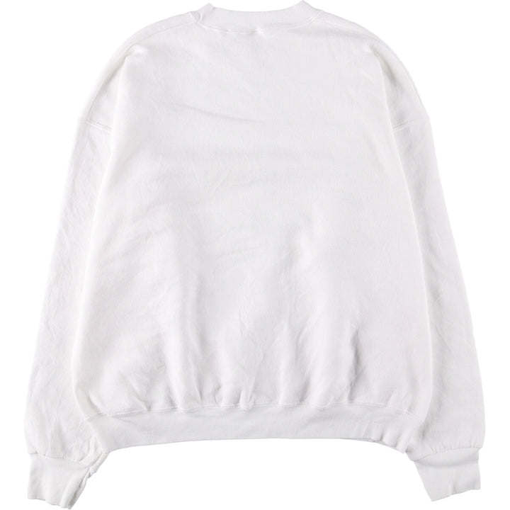 90'S Fruit of the Loom printed sweatshirt, sweatshirt, men's XL size, vintage cotton white type Vintage Second Hand