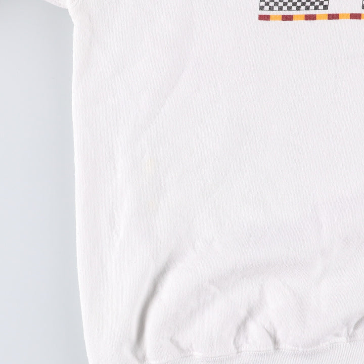 90'S Fruit of the Loom printed sweatshirt, sweatshirt, men's XL size, vintage cotton white type Vintage Second Hand