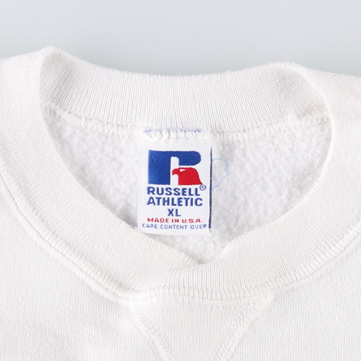 Vintage 90'S Russell ATHLETIC sweatshirt, Made in USA, Men's XL cotton white type Vintage Second Hand