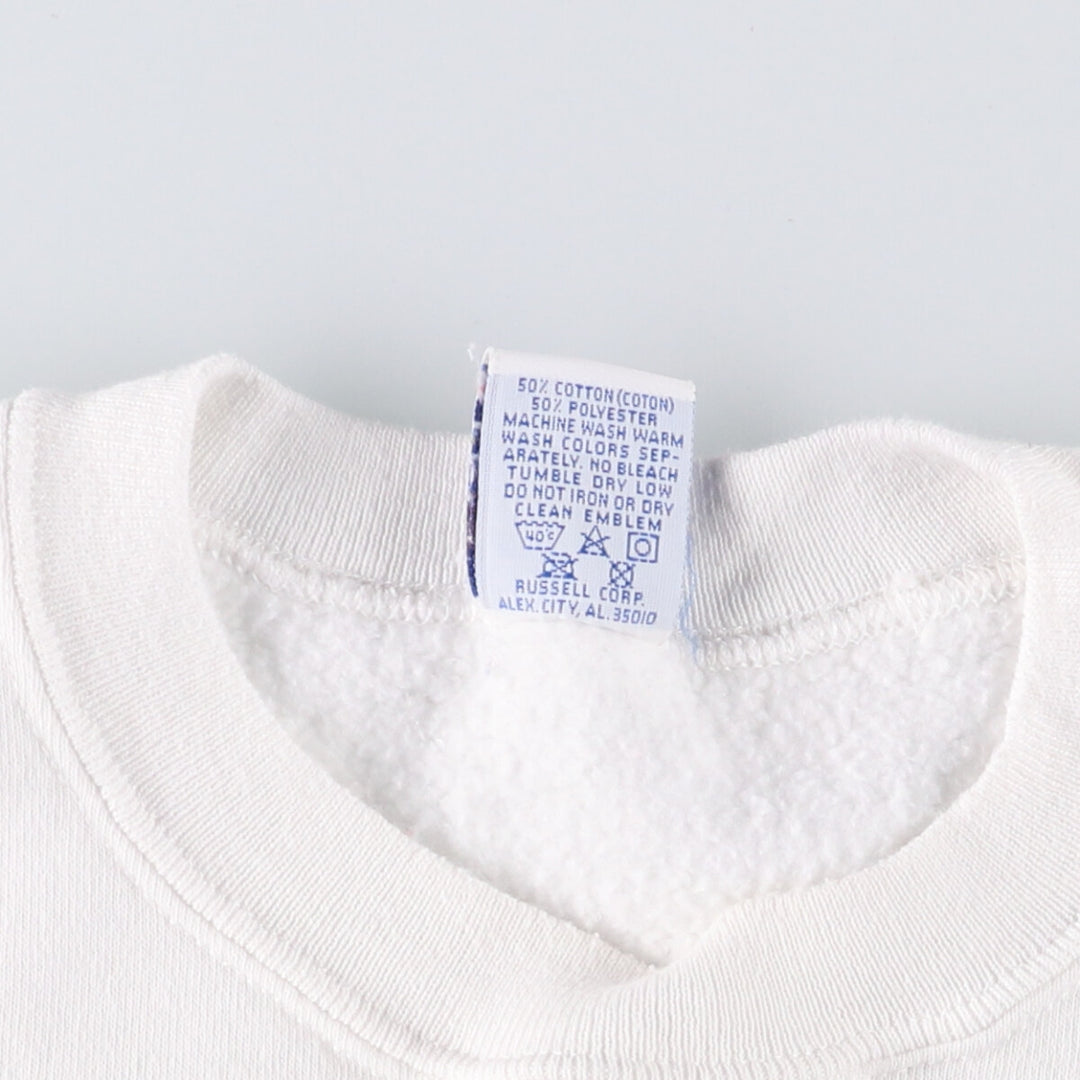 Vintage 90'S Russell ATHLETIC sweatshirt, Made in USA, Men's XL cotton white type Vintage Second Hand