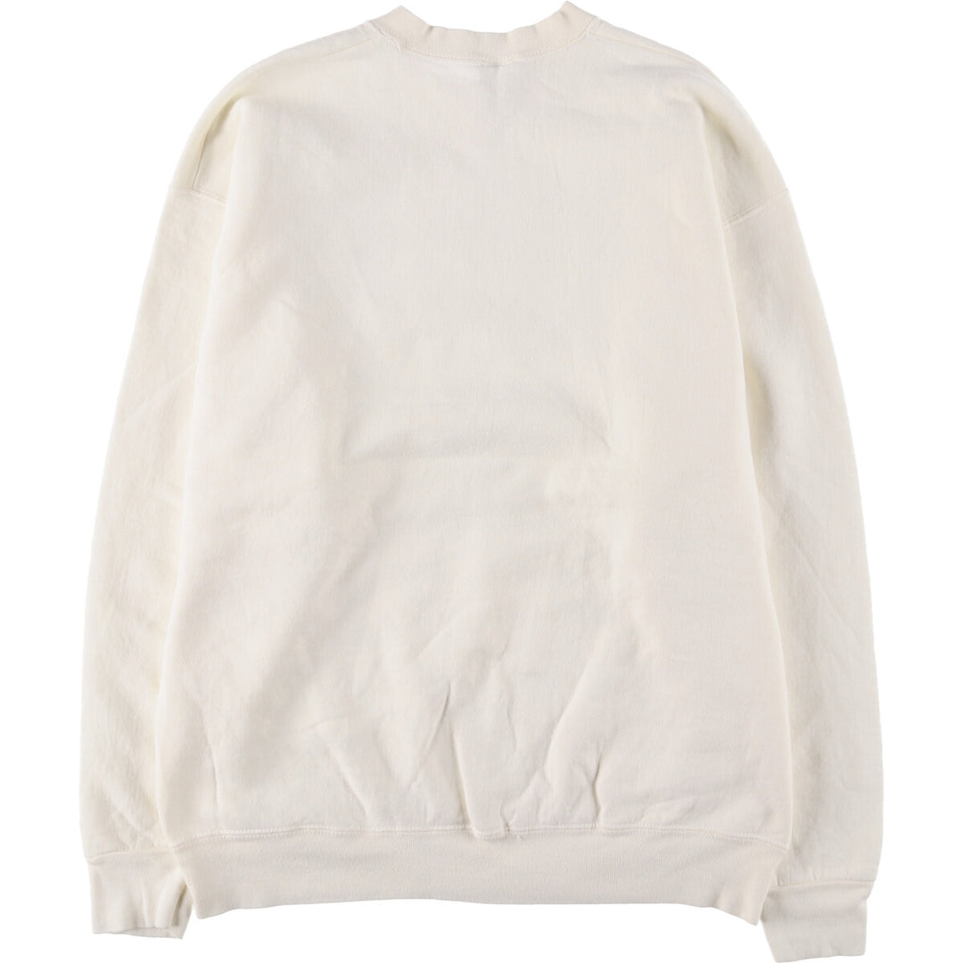 90'S Fruit of the Loom printed sweatshirt, made in the USA, men's XL size, vintage cotton unbleached Vintage Second Hand