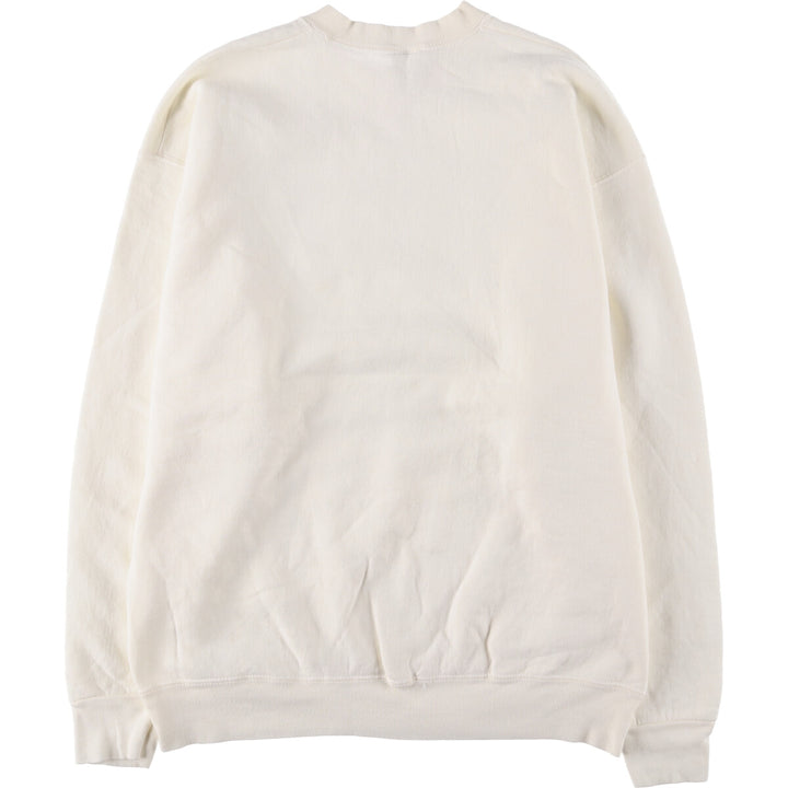 90'S Fruit of the Loom printed sweatshirt, made in the USA, men's XL size, vintage cotton unbleached Vintage Second Hand