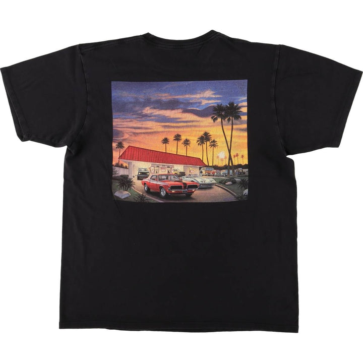 IN-N-OUT BURGER In-N-Out Burger Advertising T-shirt Made in USA Men's L size cotton black type Vintage Second Hand