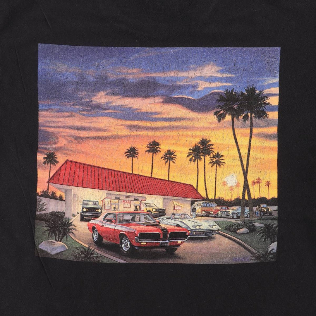 IN-N-OUT BURGER In-N-Out Burger Advertising T-shirt Made in USA Men's L size cotton black type Vintage Second Hand