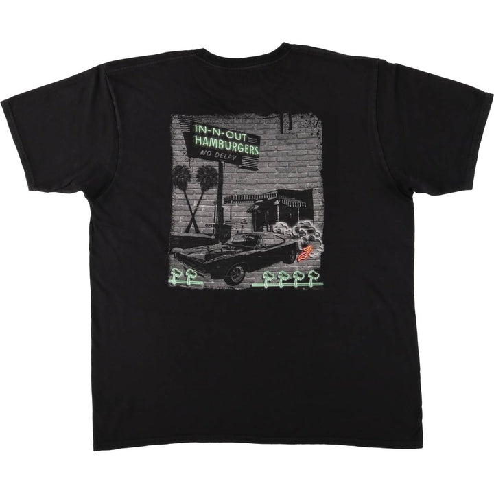 IN-N-OUT BURGER In-N-Out Burger Advertising T-shirt Made in USA Men's XL size cotton black type Vintage Second Hand