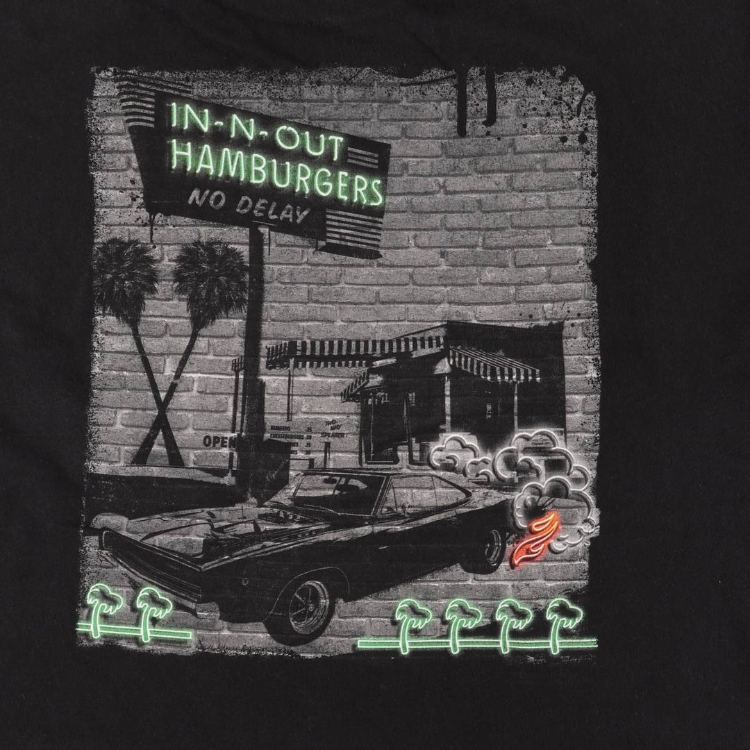 IN-N-OUT BURGER In-N-Out Burger Advertising T-shirt Made in USA Men's XL size cotton black type Vintage Second Hand
