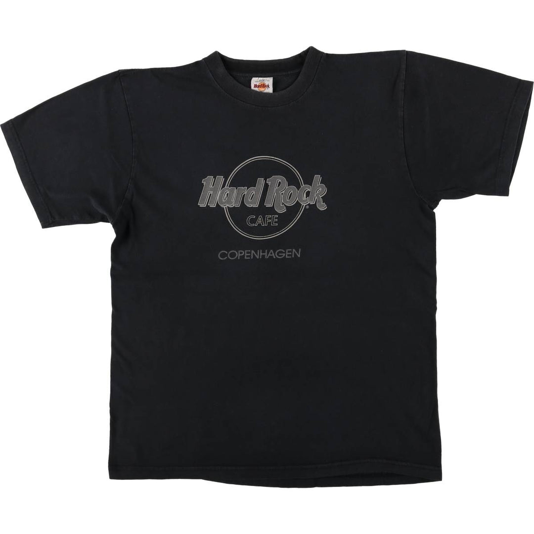 HARD ROCK CAFE Hard Rock Cafe COPENHAGEN Advertising T-shirt, Men's Size L cotton black type Vintage Second Hand