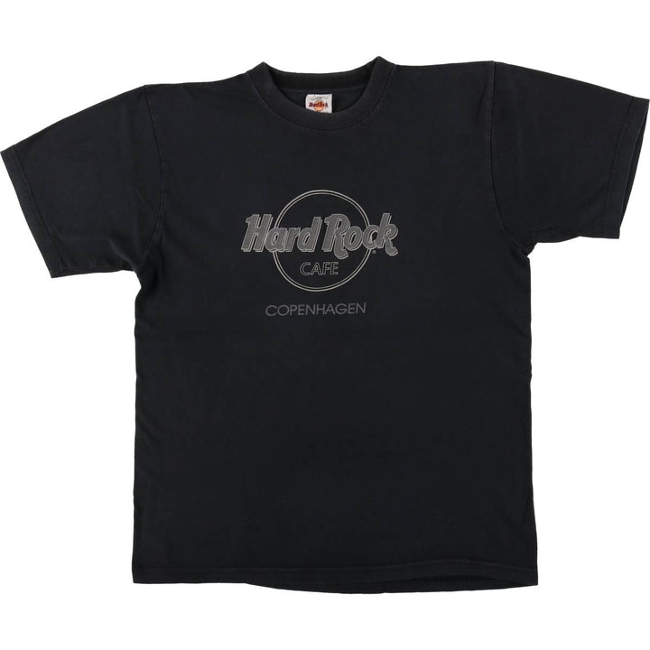 HARD ROCK CAFE Hard Rock Cafe COPENHAGEN Advertising T-shirt, Men's Size L cotton black type Vintage Second Hand