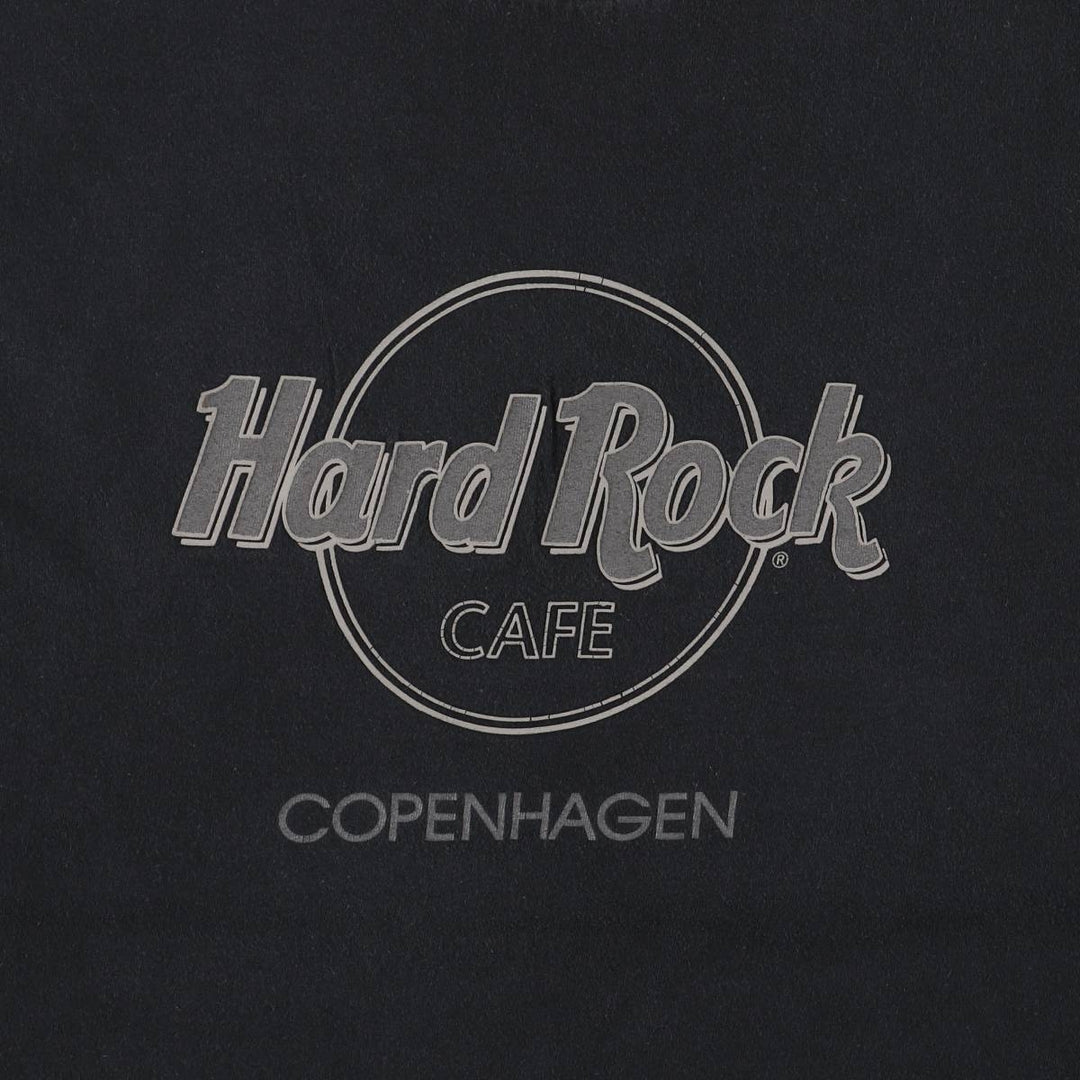 HARD ROCK CAFE Hard Rock Cafe COPENHAGEN Advertising T-shirt, Men's Size L cotton black type Vintage Second Hand