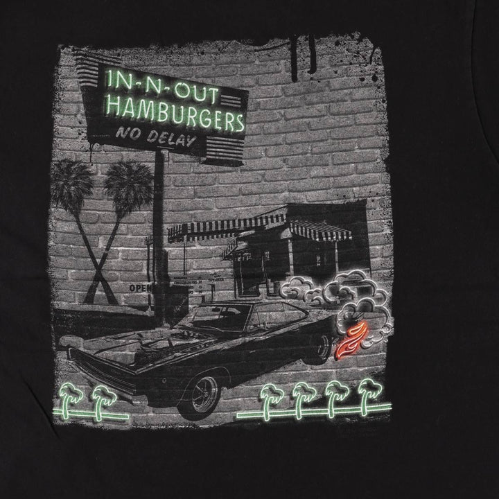 IN-N-OUT BURGER In-N-Out Burger Advertising T-shirt Made in USA Men's L size cotton black type Vintage Second Hand