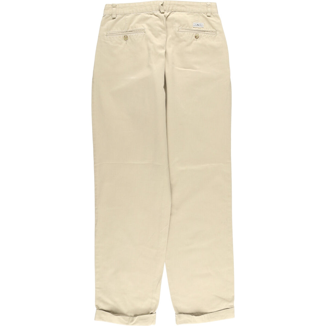 Ralph Lauren Polo Ralph Lauren Two-pleat Chino Pants Men's W30 cotton Beige type Vintage Second Hand