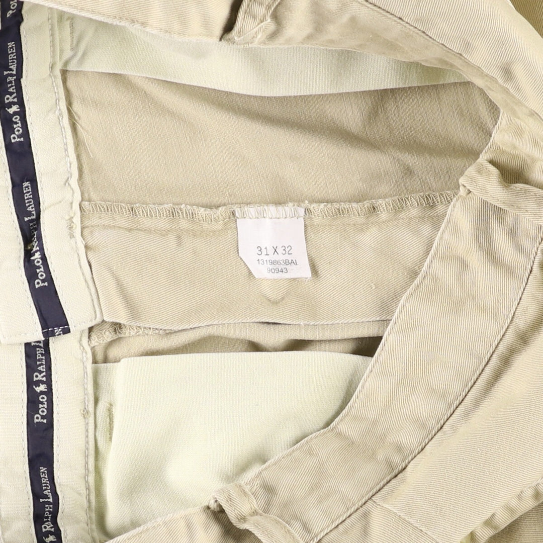 Ralph Lauren Polo Ralph Lauren Two-pleat Chino Pants Men's W30 cotton Beige type Vintage Second Hand