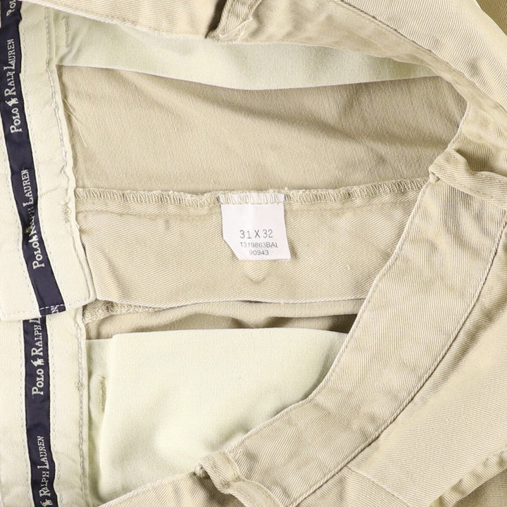 Ralph Lauren Polo Ralph Lauren Two-pleat Chino Pants Men's W30 cotton Beige type Vintage Second Hand