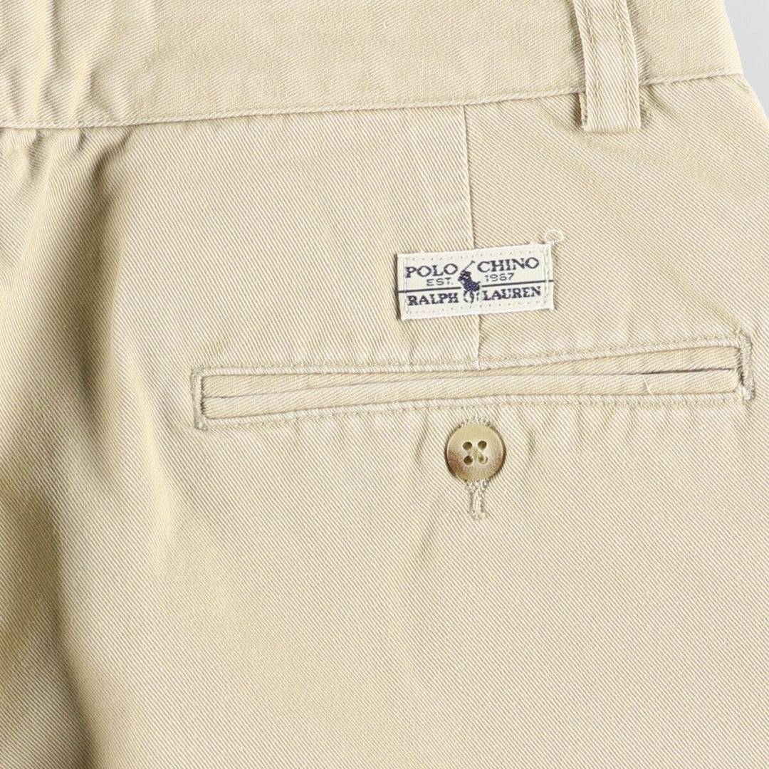 Ralph Lauren Polo Ralph Lauren Two-pleat Chino Pants Men's W30 cotton Beige type Vintage Second Hand