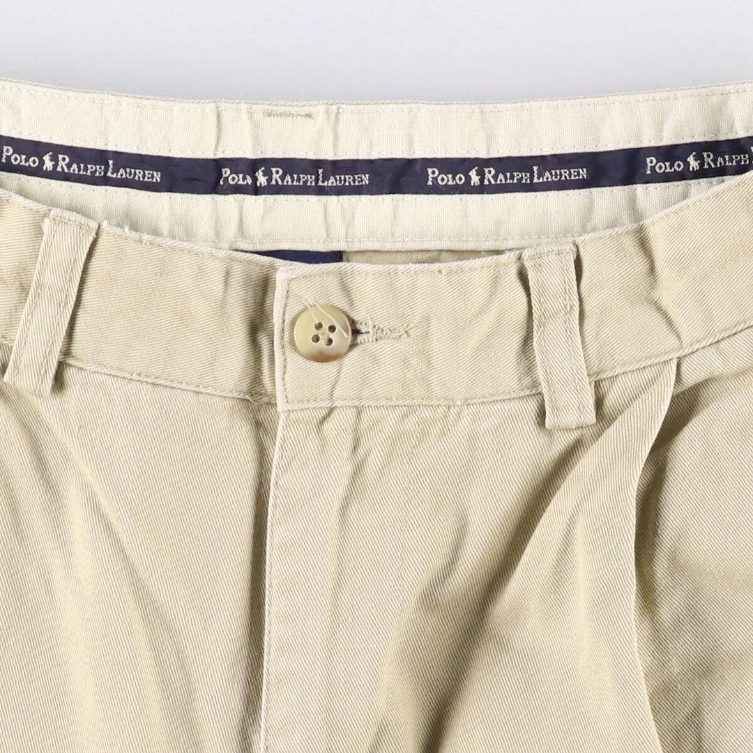 Ralph Lauren Polo Ralph Lauren Two-pleat Chino Pants Men's W30 cotton Beige type Vintage Second Hand