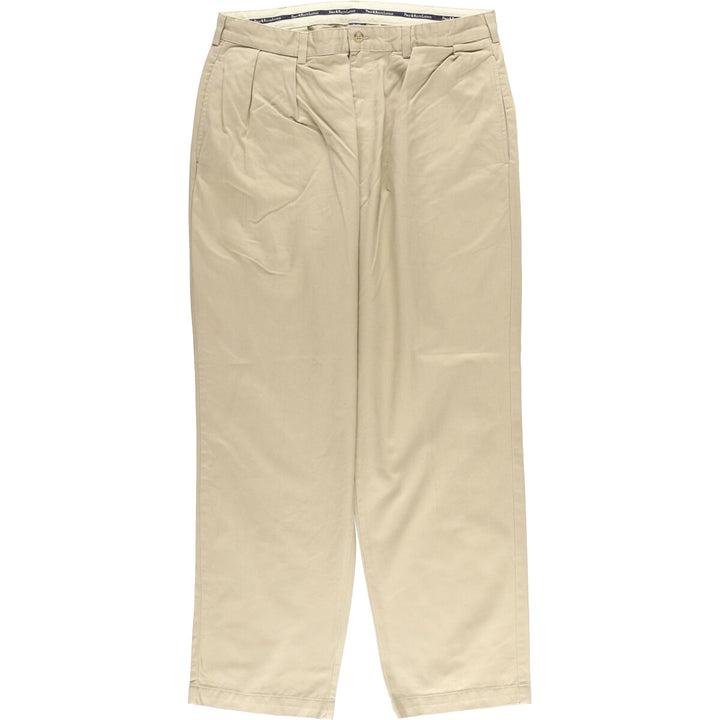 Ralph Lauren Polo Ralph Lauren Two-pleat Chino Pants for Men, W34 equivalent cotton Beige type Vintage Second Hand