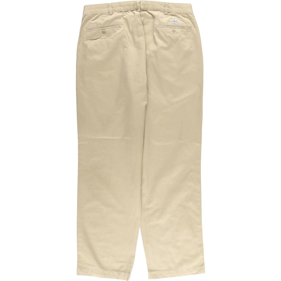 Ralph Lauren Polo Ralph Lauren Two-pleat Chino Pants for Men, W34 equivalent cotton Beige type Vintage Second Hand
