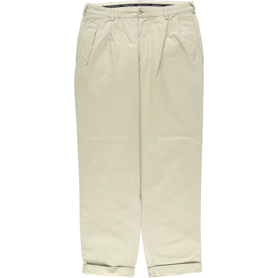 Ralph Lauren Polo Ralph Lauren Two-pleat Chino Pants for Men, W35 cotton Beige type Vintage Second Hand