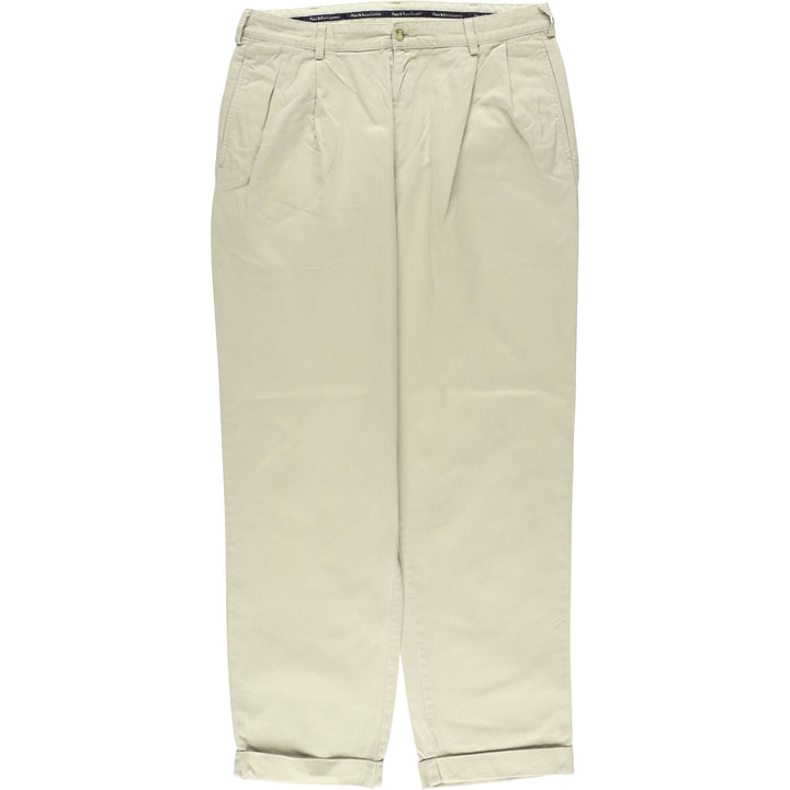 Ralph Lauren Polo Ralph Lauren Two-pleat Chino Pants for Men, W35 cotton Beige type Vintage Second Hand
