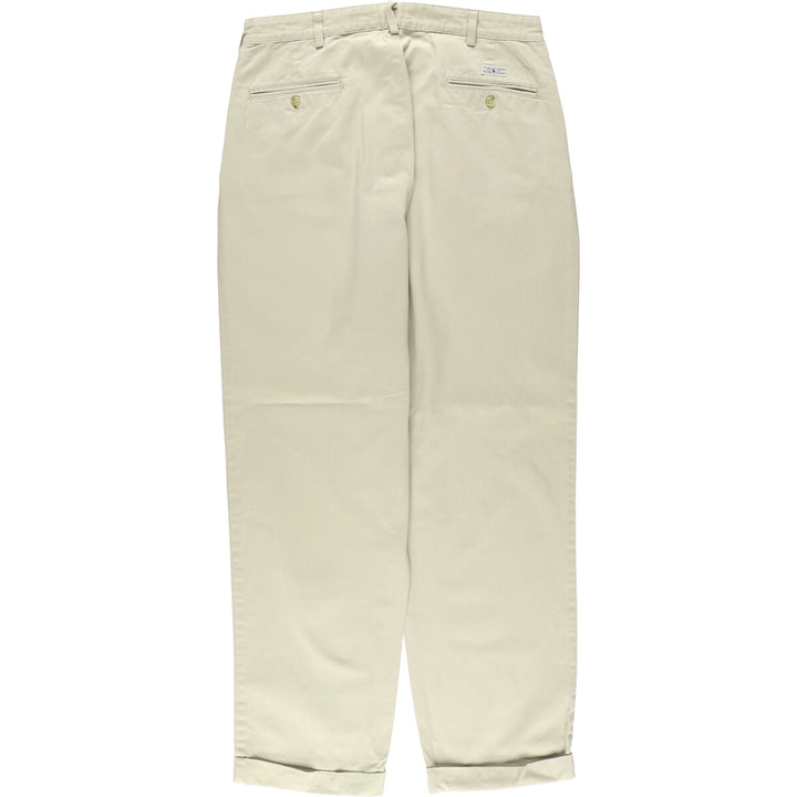 Ralph Lauren Polo Ralph Lauren Two-pleat Chino Pants for Men, W35 cotton Beige type Vintage Second Hand