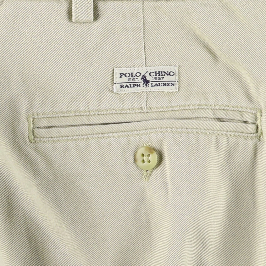 Ralph Lauren Polo Ralph Lauren Two-pleat Chino Pants for Men, W35 cotton Beige type Vintage Second Hand