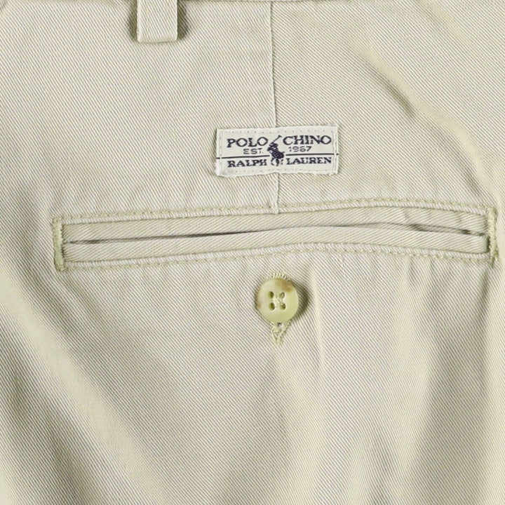 Ralph Lauren Polo Ralph Lauren Two-pleat Chino Pants for Men, W35 cotton Beige type Vintage Second Hand