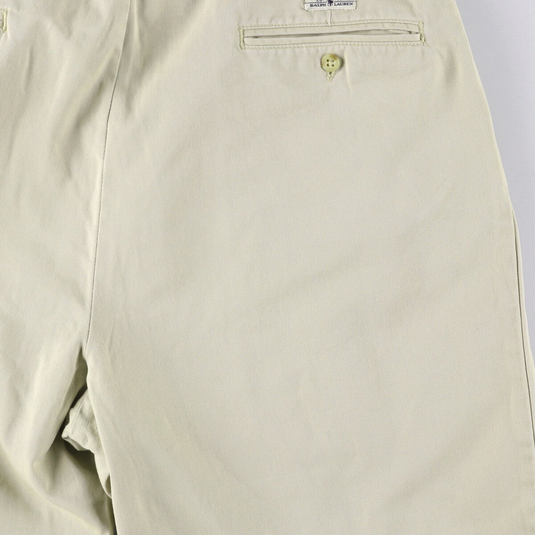 Ralph Lauren Polo Ralph Lauren Two-pleat Chino Pants for Men, W35 cotton Beige type Vintage Second Hand
