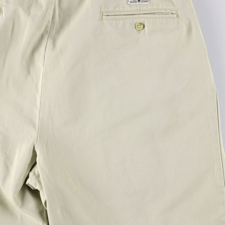 Ralph Lauren Polo Ralph Lauren Two-pleat Chino Pants for Men, W35 cotton Beige type Vintage Second Hand