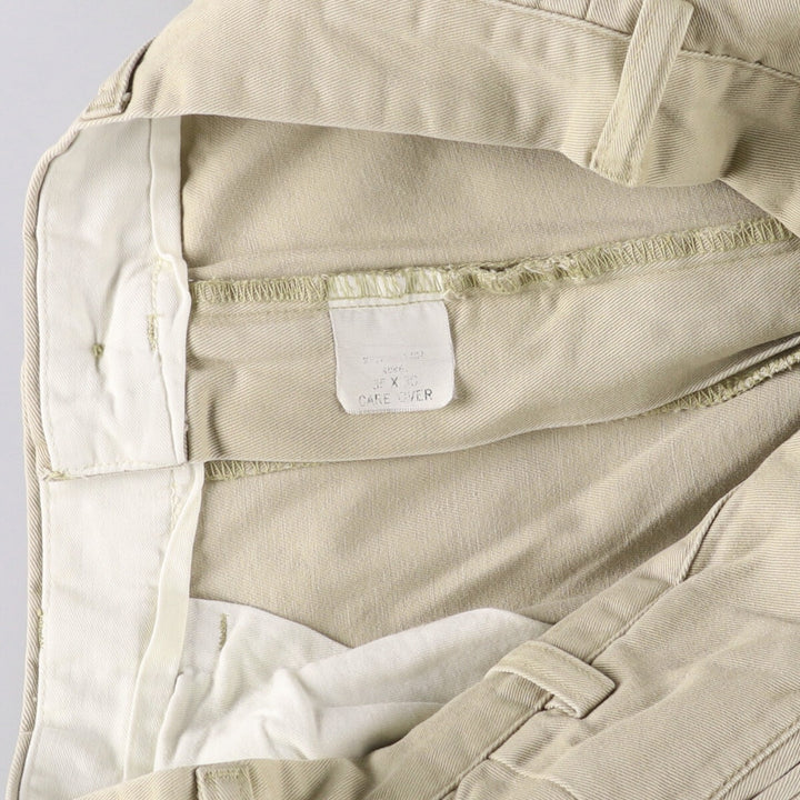 Ralph Lauren POLO by Ralph Lauren ANDREW PANT, two-pleat chino pants, men's, W35 equivalent cotton Beige type Vintage Second Hand