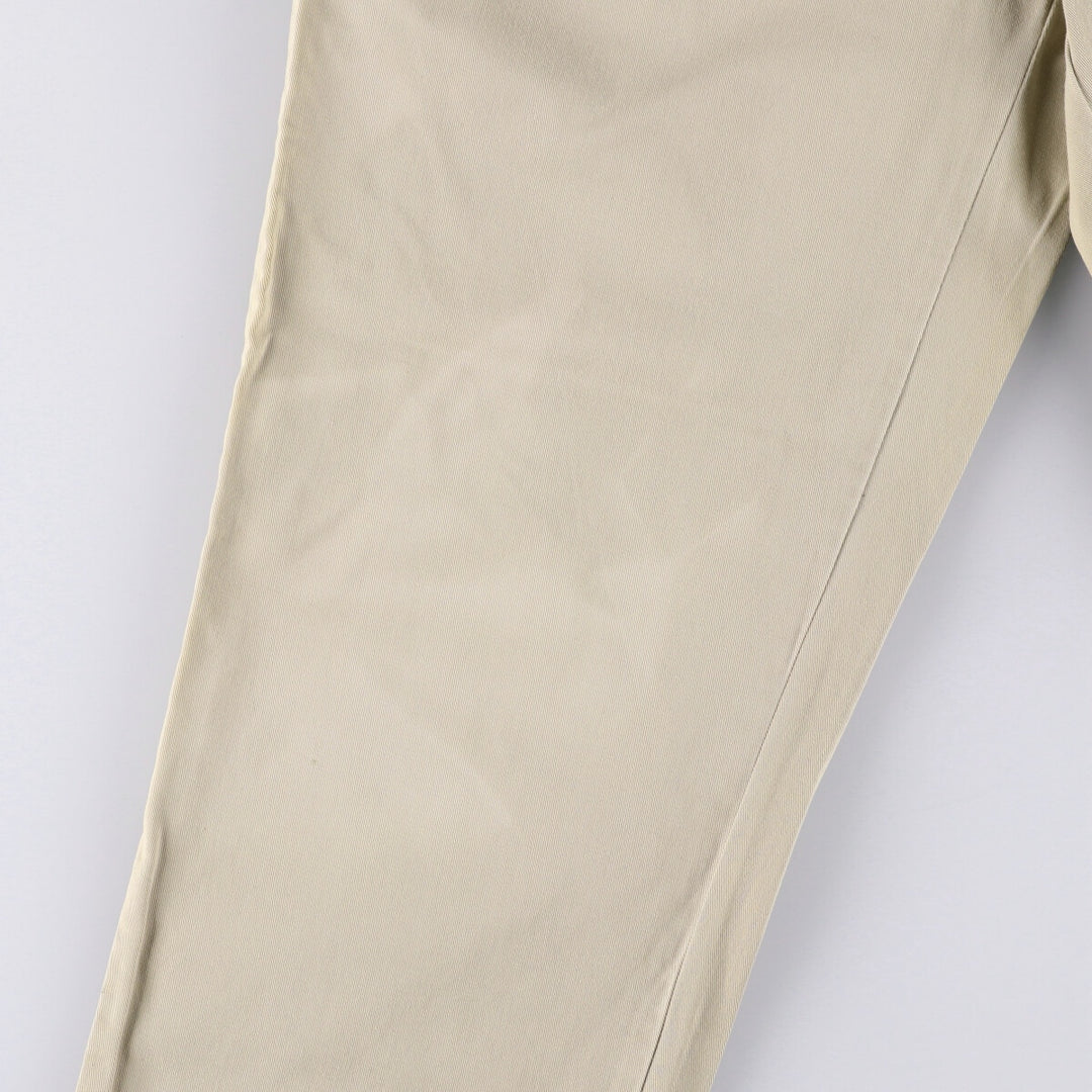 Ralph Lauren POLO by Ralph Lauren ANDREW PANT, two-pleat chino pants, men's, W35 equivalent cotton Beige type Vintage Second Hand