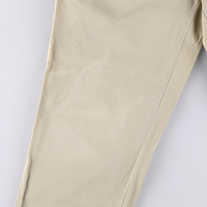 Ralph Lauren POLO by Ralph Lauren ANDREW PANT, two-pleat chino pants, men's, W35 equivalent cotton Beige type Vintage Second Hand