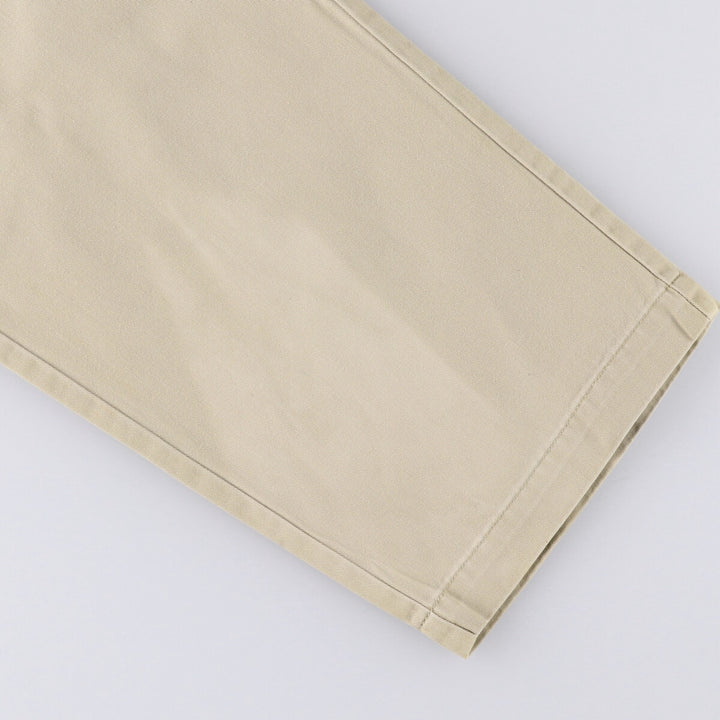 Ralph Lauren POLO by Ralph Lauren ANDREW PANT, two-pleat chino pants, men's, W35 equivalent cotton Beige type Vintage Second Hand