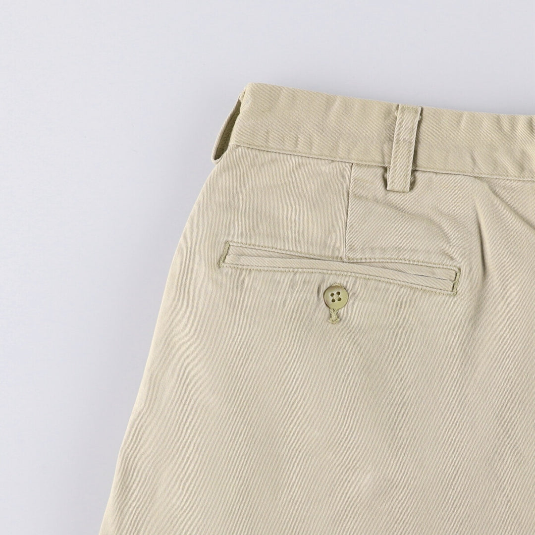 Ralph Lauren POLO by Ralph Lauren ANDREW PANT, two-pleat chino pants, men's, W35 equivalent cotton Beige type Vintage Second Hand