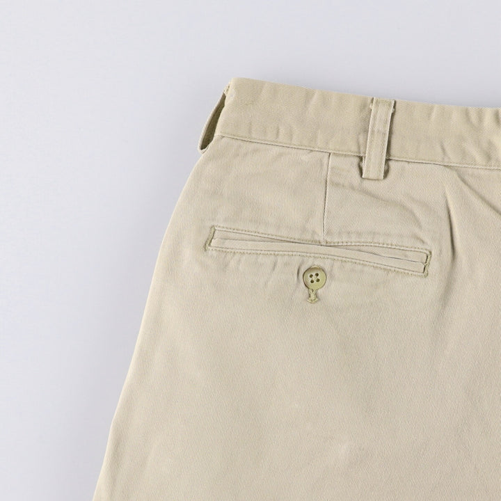 Ralph Lauren POLO by Ralph Lauren ANDREW PANT, two-pleat chino pants, men's, W35 equivalent cotton Beige type Vintage Second Hand