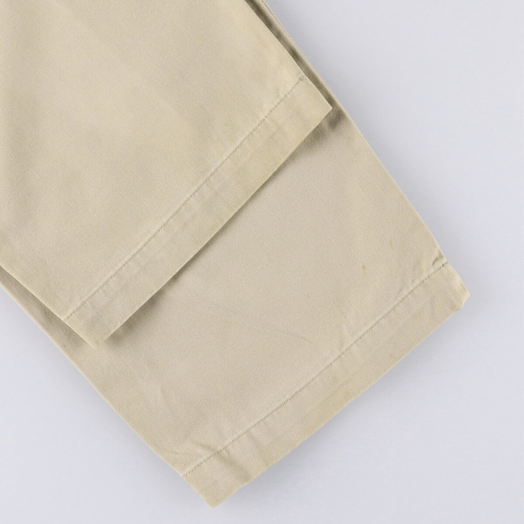 Ralph Lauren POLO by Ralph Lauren ANDREW PANT, two-pleat chino pants, men's, W35 equivalent cotton Beige type Vintage Second Hand