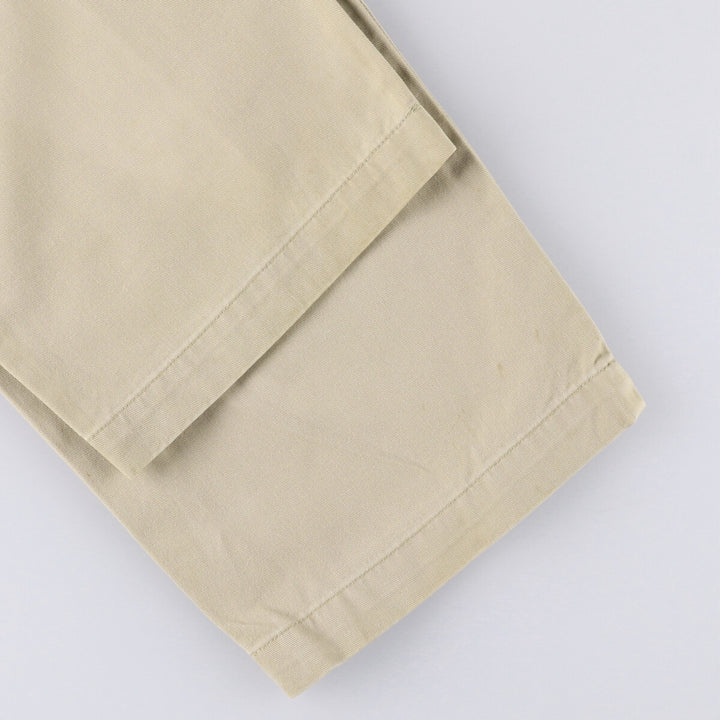 Ralph Lauren POLO by Ralph Lauren ANDREW PANT, two-pleat chino pants, men's, W35 equivalent cotton Beige type Vintage Second Hand