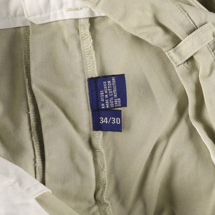 Ralph Lauren POLO by Ralph Lauren HAMMOND PANT, two-pleat chino pants, men's, W33 equivalent cotton Beige type Vintage Second Hand