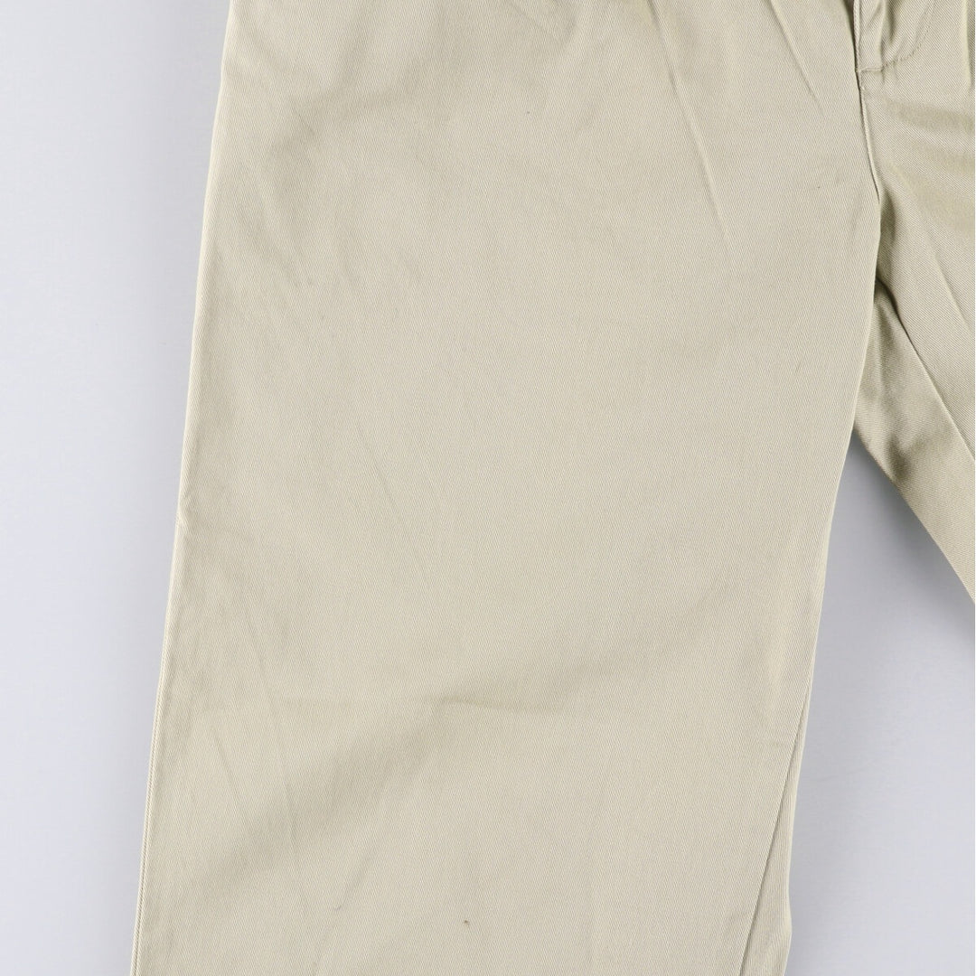 Ralph Lauren POLO by Ralph Lauren HAMMOND PANT, two-pleat chino pants, men's, W33 equivalent cotton Beige type Vintage Second Hand