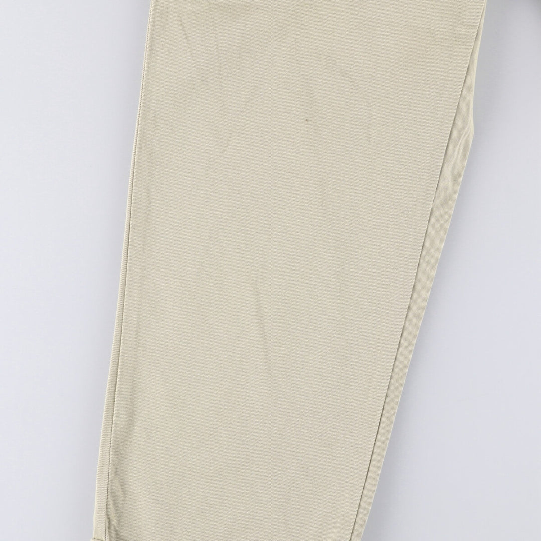 Ralph Lauren POLO by Ralph Lauren HAMMOND PANT, two-pleat chino pants, men's, W33 equivalent cotton Beige type Vintage Second Hand