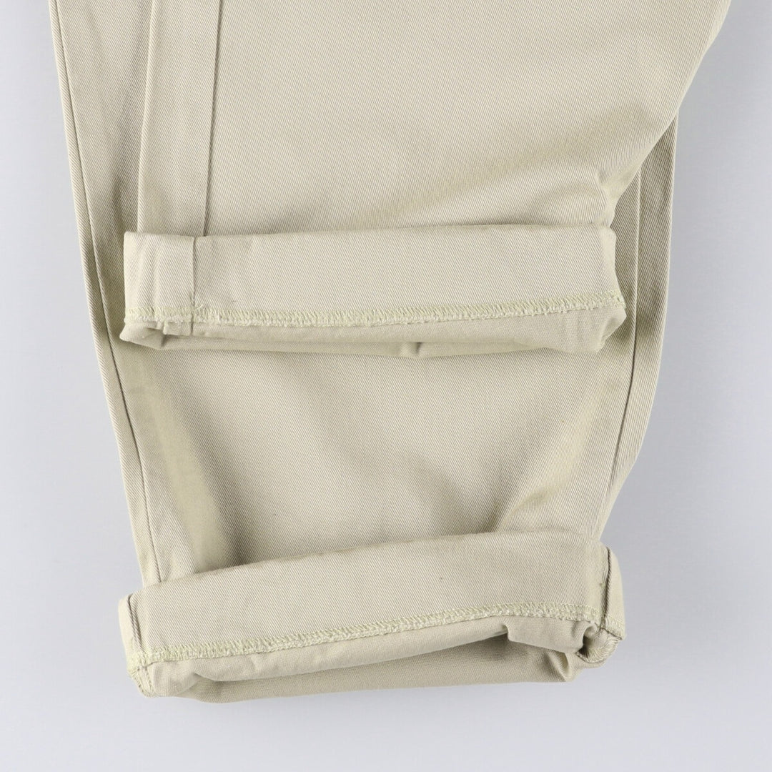Ralph Lauren POLO by Ralph Lauren HAMMOND PANT, two-pleat chino pants, men's, W33 equivalent cotton Beige type Vintage Second Hand