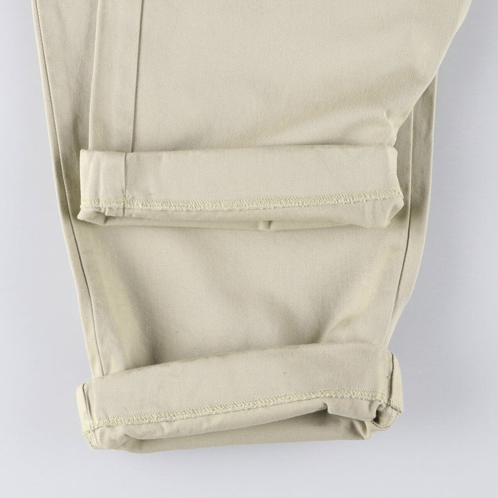 Ralph Lauren POLO by Ralph Lauren HAMMOND PANT, two-pleat chino pants, men's, W33 equivalent cotton Beige type Vintage Second Hand