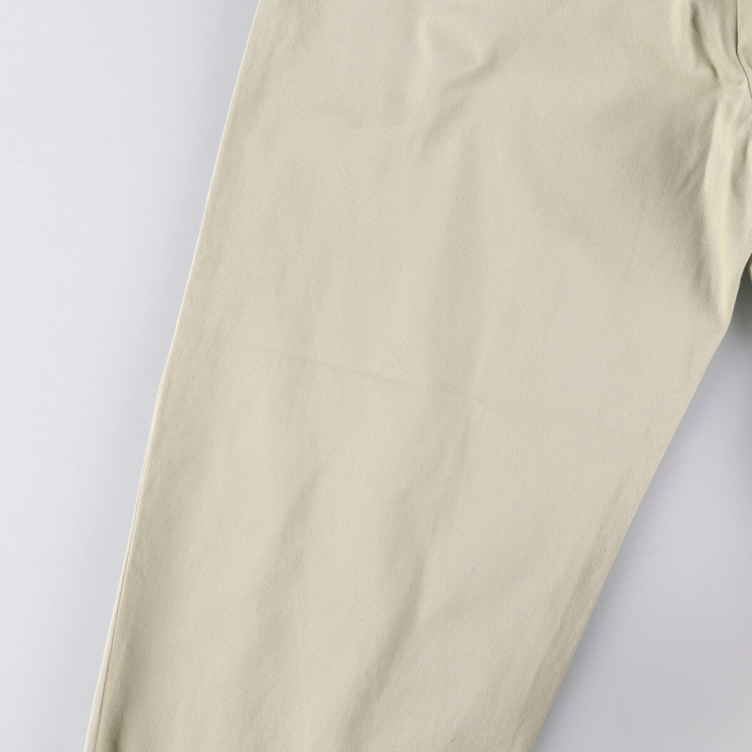 Ralph Lauren POLO by Ralph Lauren HAMMOND PANT, two-pleat chino pants, men's, W33 equivalent cotton Beige type Vintage Second Hand