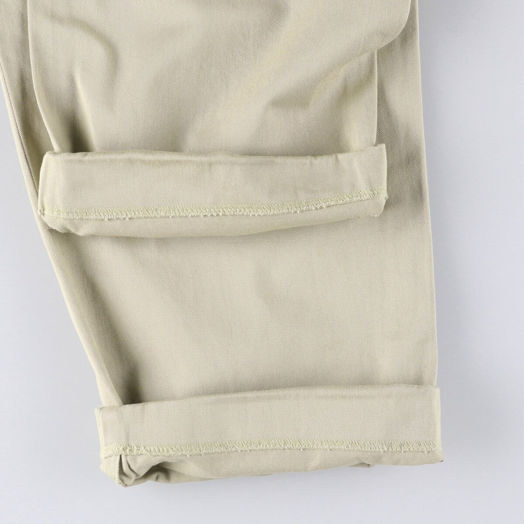 Ralph Lauren POLO by Ralph Lauren HAMMOND PANT, two-pleat chino pants, men's, W33 equivalent cotton Beige type Vintage Second Hand