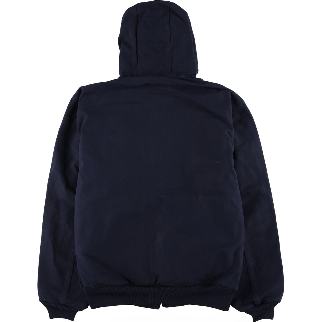 Carhartt Active Jacket Duck Full Zip Parka Made in USA Men's L size cotton navy blue type Vintage Second Hand