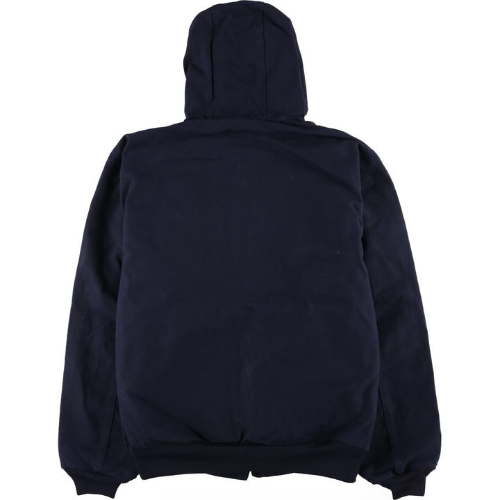 Carhartt Active Jacket Duck Full Zip Parka Made in USA Men's L size cotton navy blue type Vintage Second Hand
