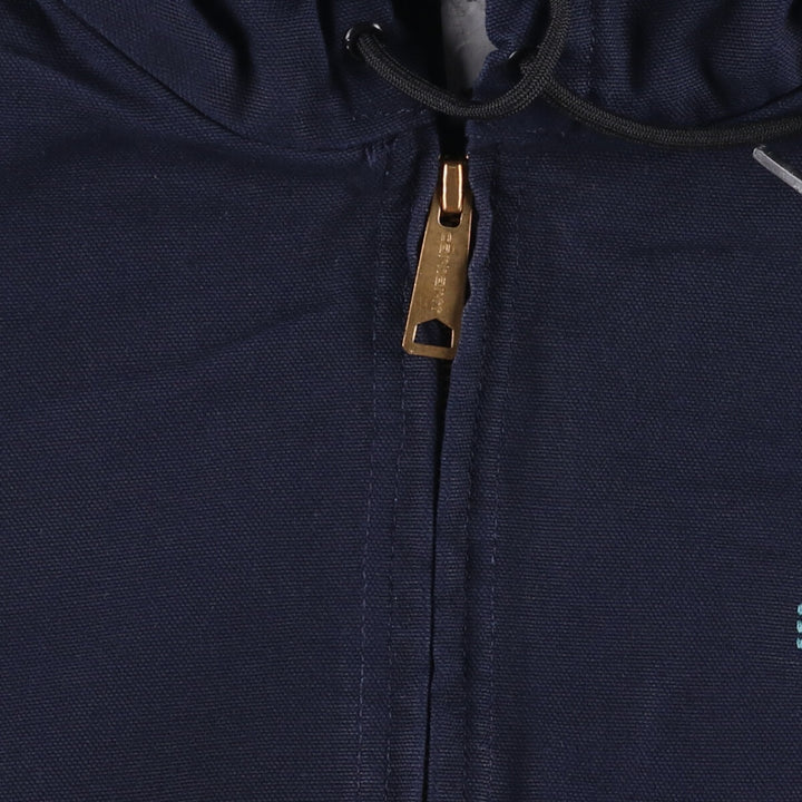 Carhartt Active Jacket Duck Full Zip Parka Made in USA Men's L size cotton navy blue type Vintage Second Hand