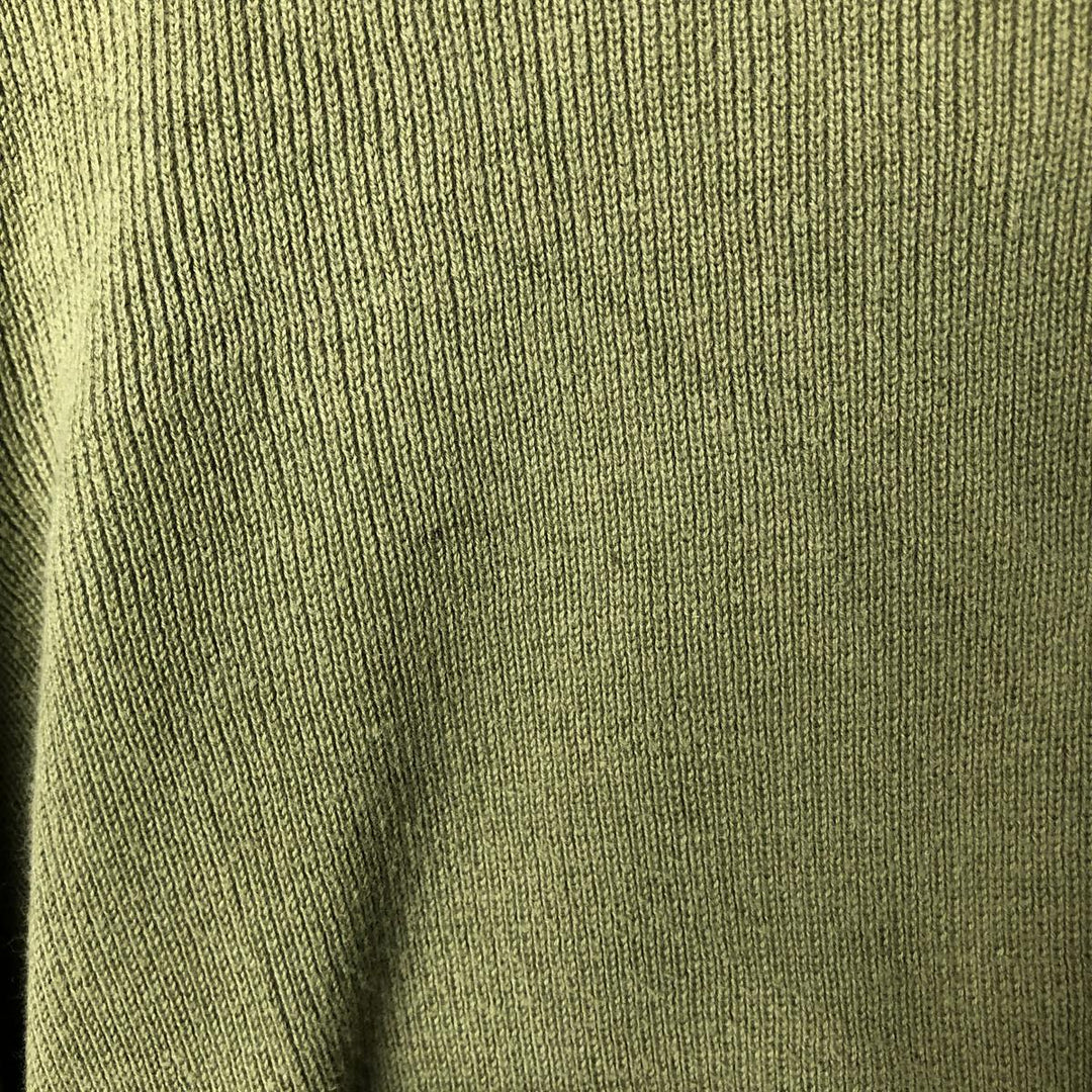 Tommy Hilfiger V-neck cotton knit sweater, men's size M cotton green type yellow green Vintage Second Hand