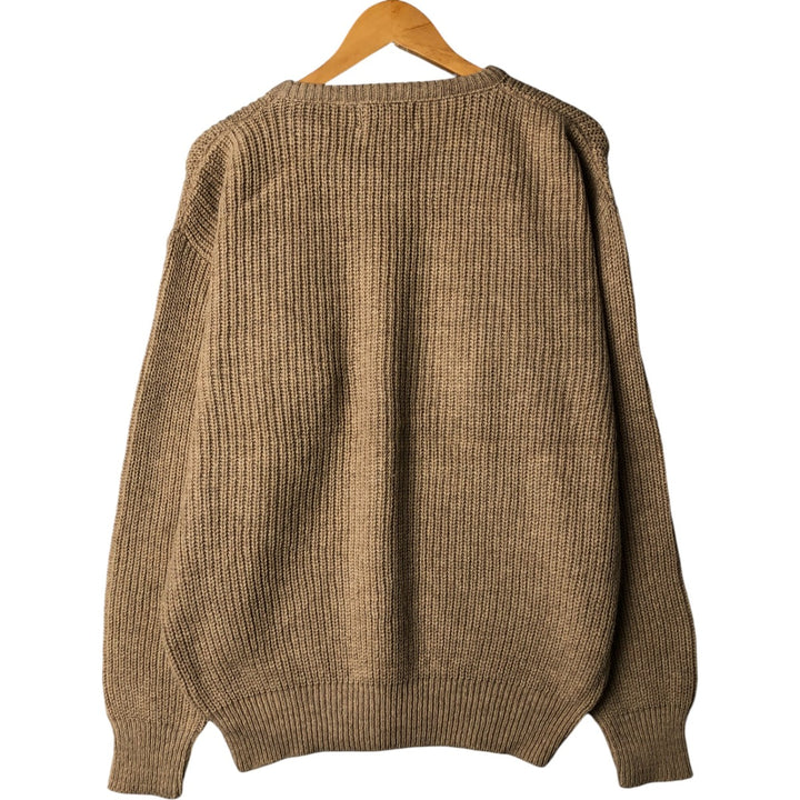 Vintage 90'S Peconic Bay Traders acrylic knit sweater, made in the USA, size L, men's acrylic beige type brown Vintage Second Hand